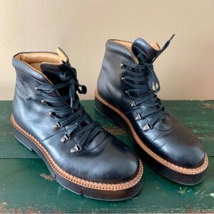 Robert Clergerie Alpine Lace-Up Platform Boots Black